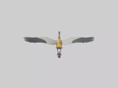 Crane flying model 3D model