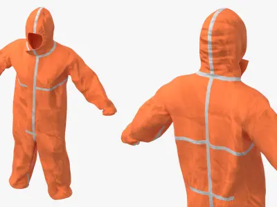  Industrial Isolation Coverall Orange 