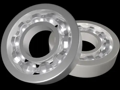 Bearning two ball bearings 3D model