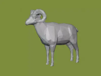 Horned sheep 3D model