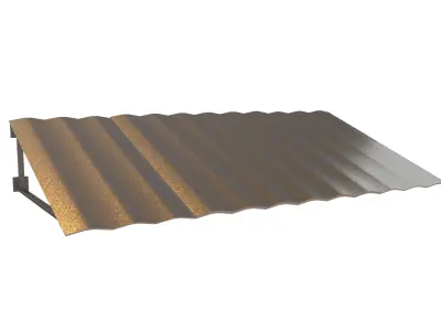 Tin Roof v1 001 Low-poly 3D model