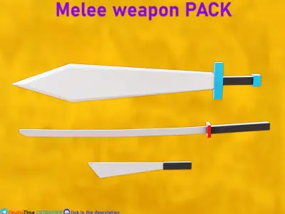 Melee weapon pack Free low-poly 3D model purchase