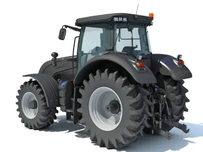 Black Tractor 3D model