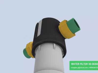 Stainless Steel Household Water Filter 40 Micron Cartridge 3D model purchase