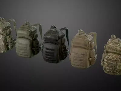 Backpack 04 Low-poly 3D model