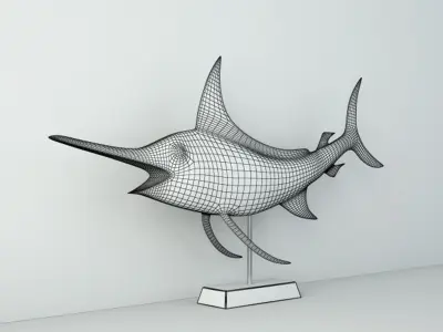 Mid Century Brass Marlin 3D model