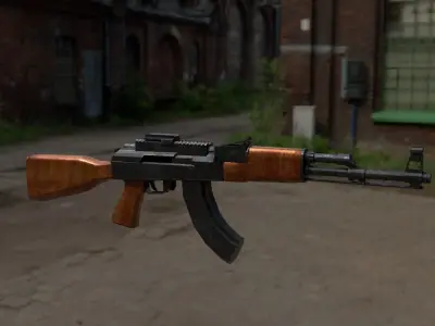 AKM gun 3D model