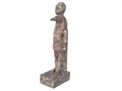 Thoth statue Low-poly 3D model