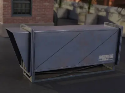Air Conditioner Unit and Refrigeration Machine Game Ready Low-poly 3D model 3