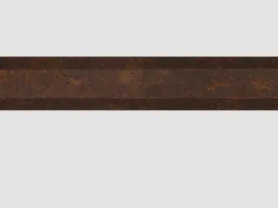 Rail profile 3D model Low-poly 3D model