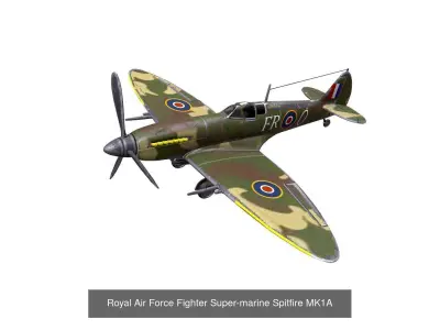 World War Fighter Planes Collection Low-poly PBR 3D Model Pack