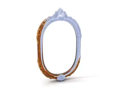 Elegant Gold Mirror model pack Low-poly 3D model