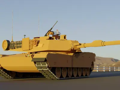 M1A2 Abrams  Low-poly 3D model purchase