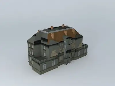 Old house in industrial district Free 3D model