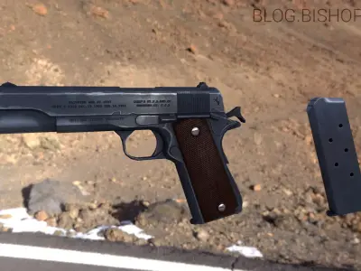 Colt 1911 lowpoly Free low-poly 3D model
