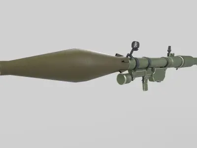rocket launcher Low-poly 3D model 2