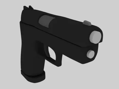 Handgun 3D Model Low-poly 3D model