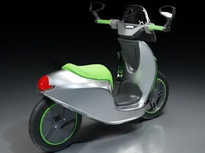 Smart EV Scooter Low-poly 3D model
