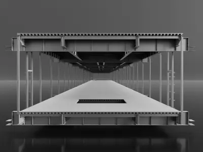 Industrial Metal Ramp 3D model