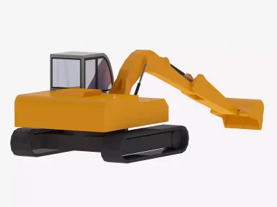 Excavator Mining R994 Simplified Low-poly 3D model
