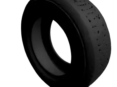 Detailed Automotive Vehicle Tire 3D Model Low-poly 3D model