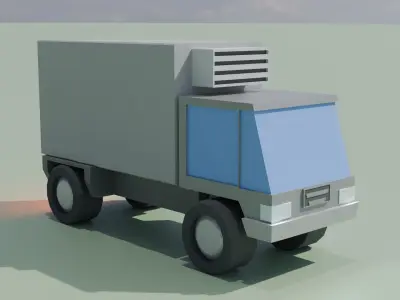 Low Poly Truck Low-poly 3D model