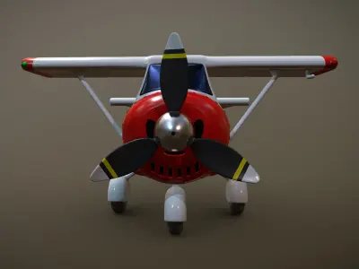 Airplane CESNA 172 toy style for 3d print 3D print model