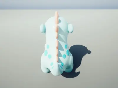 Cute Dino Toy Low-poly 3D model