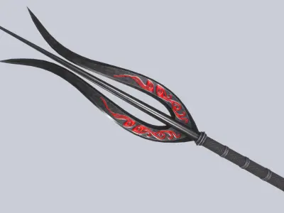 Demonic blade Low-poly 3D model