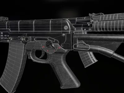 AEK 971 Assault Rifle Free low-poly 3D model