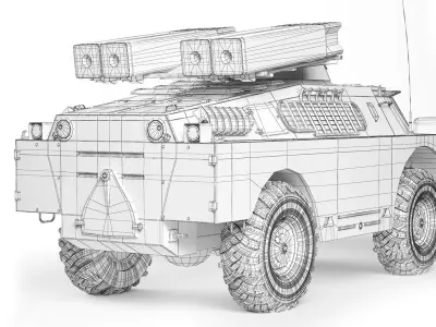 BRDM-2 9K31 Strela-1 1968 3D model