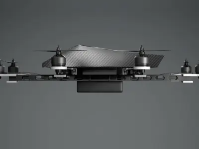 Drone with four propellers 3D model by marcmesa