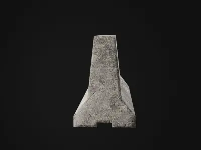 Collection of Low - Poly Concrete Barrier By Nikdox Low-poly 3D model