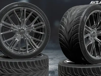 chevrolet camaro car tyre 3D model