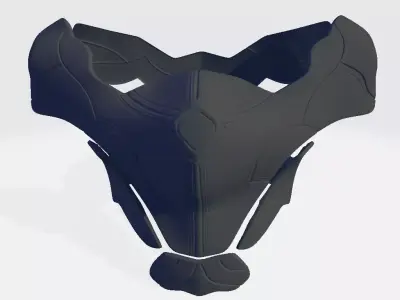 Military Chest Armor Low-poly 3D model