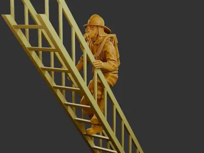 Czechoslovakian firefighter 90s 007 3D print model