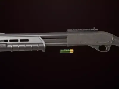Shotgun Small Collection All PBR Unity UE Textures Included 3D Model Pack