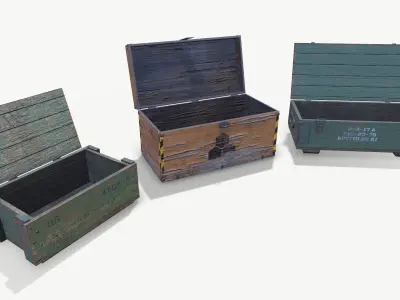 Loot Boxes 01 Low-poly 3D model