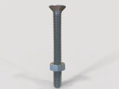 M5 Snake Eye Countersunk Bolts and nut 3D print model
