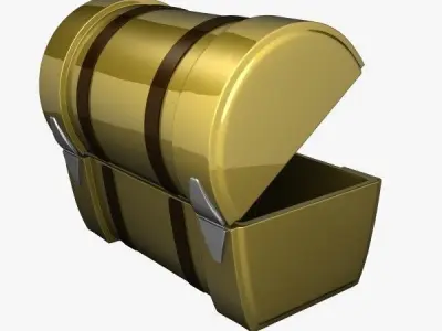 Empty Treasure Chest 3D model