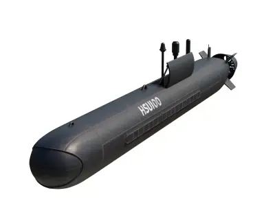 Chinese Navy HSU-100 Unmanned Underwater Vehicle UUV 3D model