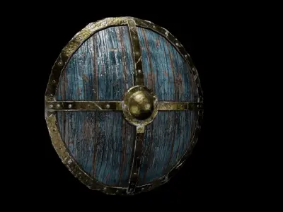 Medivial Shield Low-poly 3D model