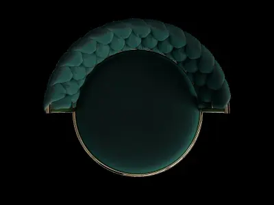 Vintage Swivel Adjustable Height Stool 3D model