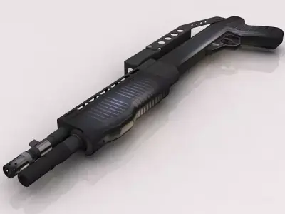 A Shotgun gun Free 3D model