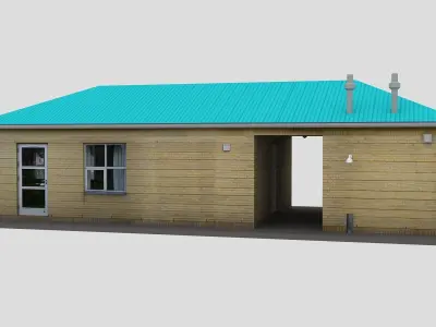 Realistic European City Block Building 27 Low-poly 3D model