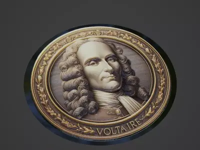 Voltaire Medallion 3D print model buy