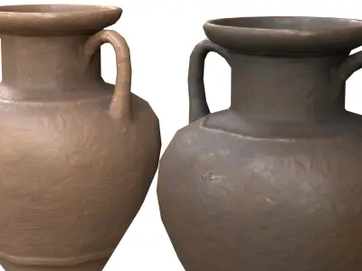 Dusty Ceramic Vase clay dirty old Low-poly 3D model