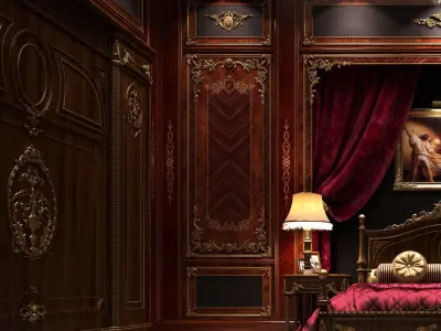 Luxurious Asnaghi Bedroom 3D model