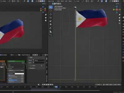 Animated Philippines Flags 3D model