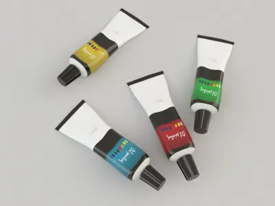 Oil paintings Lowpoly Low-poly 3D model